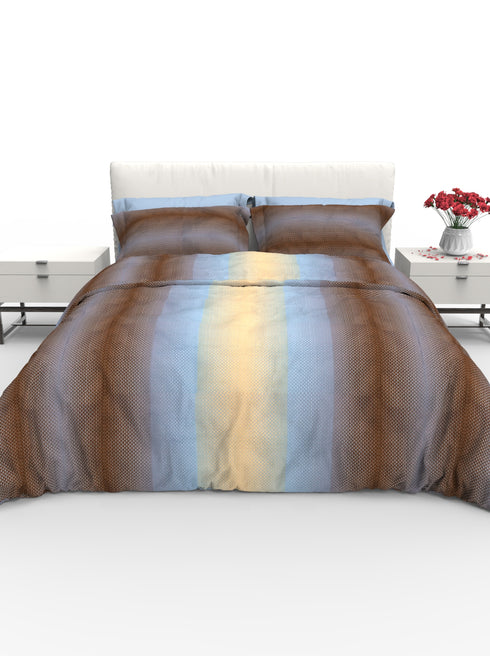 Carmel King 100% Cotton Satin King Size Bedsheet with 2 Pillow Covers - Extra Soft - 220 TC Satin Weave - 2